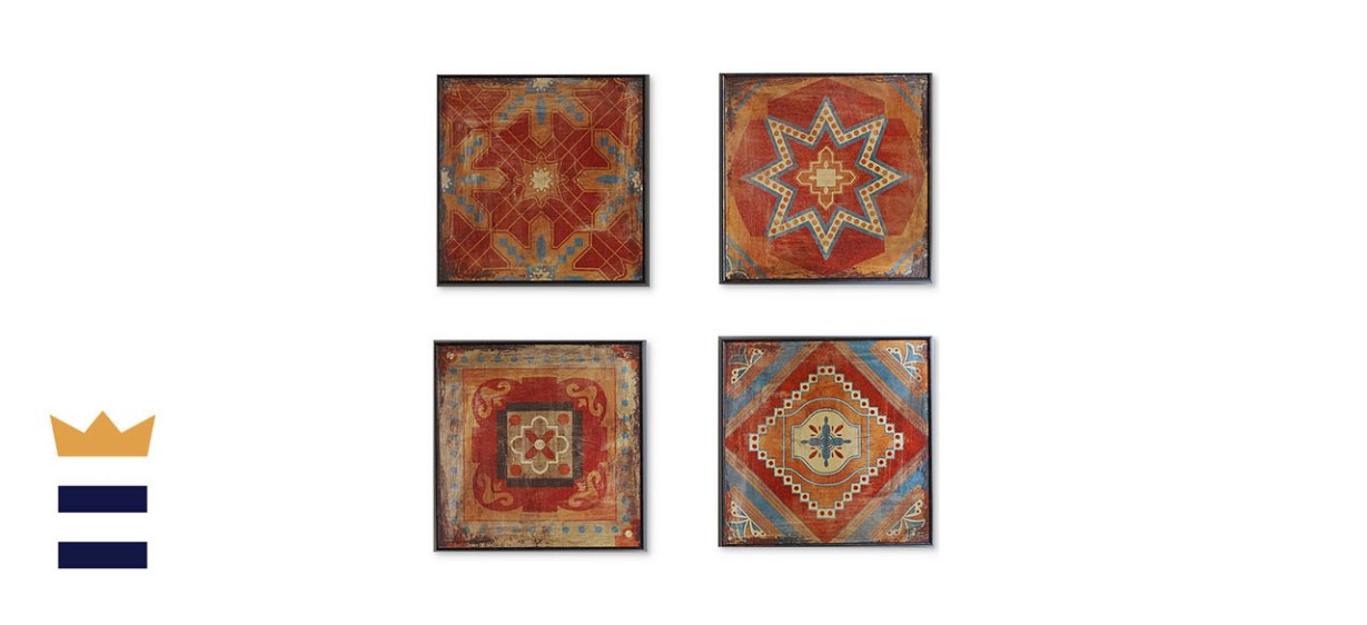 JLA Home Madison Park Moroccan Tile 4-Piece Deco Box Set