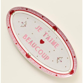Anthropologie The Bistro Tile Stoneware Platter: Valentine's Edition