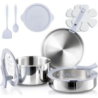 CAROTE Stainless Steel Pots and Pans Set