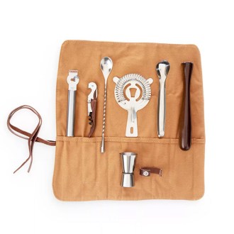 Foster &amp; Rye  Canvas Travel Bartender Kit