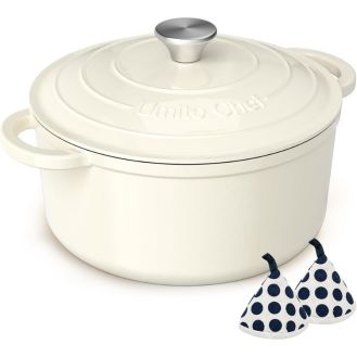 Overmont Enameled Cast Iron Dutch Oven