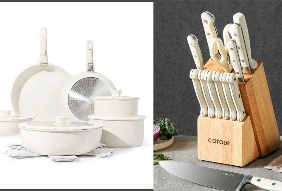 Walmart has huge deals on Carote nonstick cookware and knife sets right now