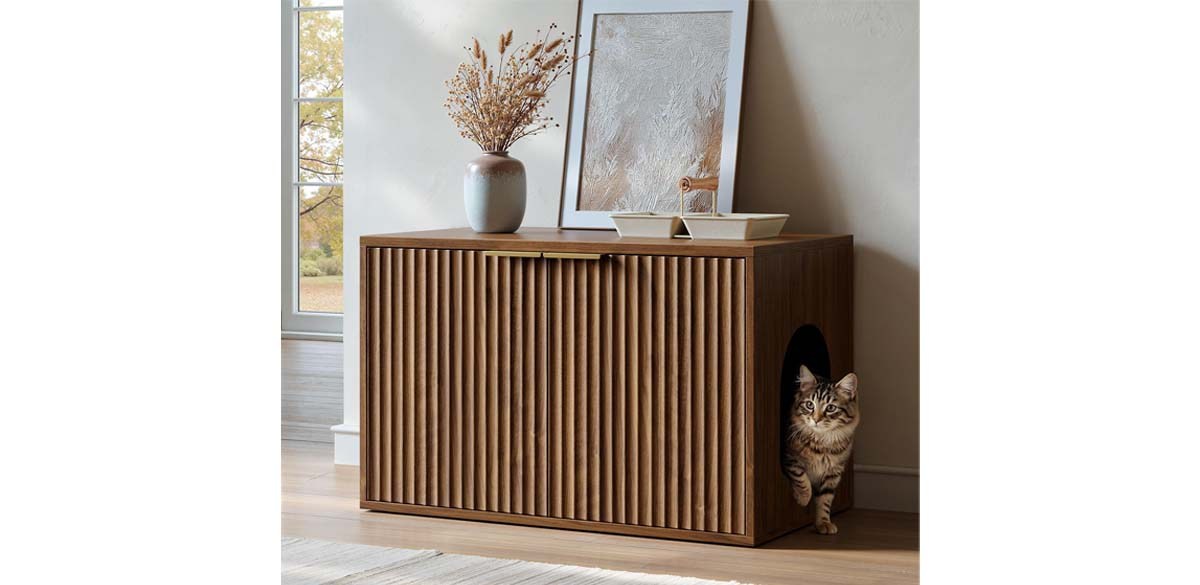 Evermagin Cat Litter Box Enclosure Furniture