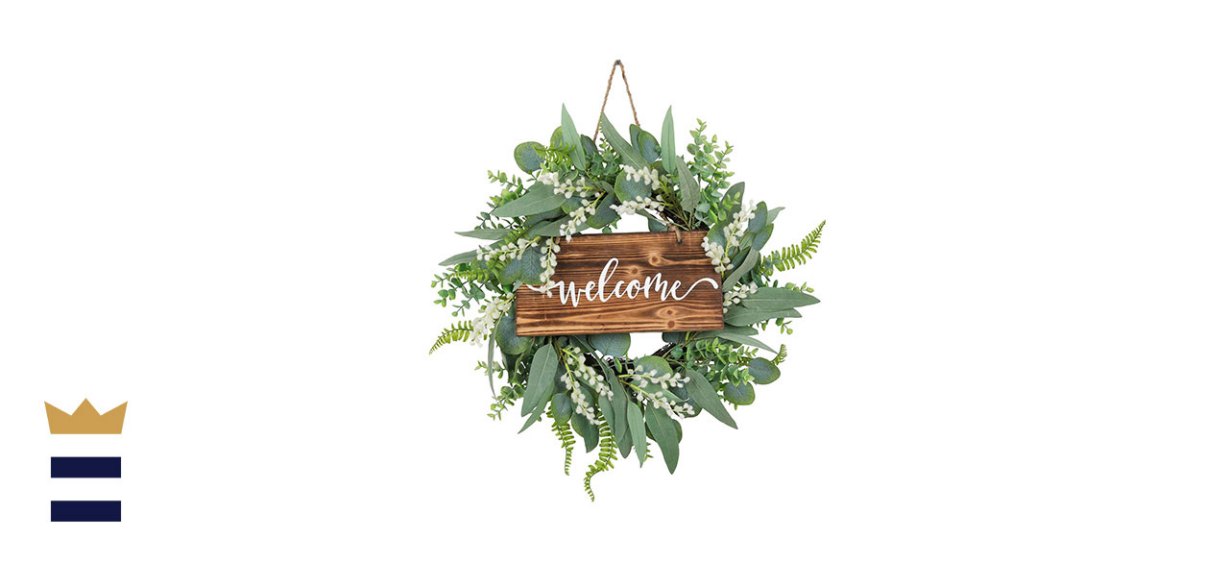20 Inch Green Eucalyptus Wreath for Front Door