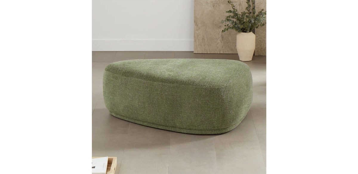 Adna 44in Triangular Upholstered Ottoman
