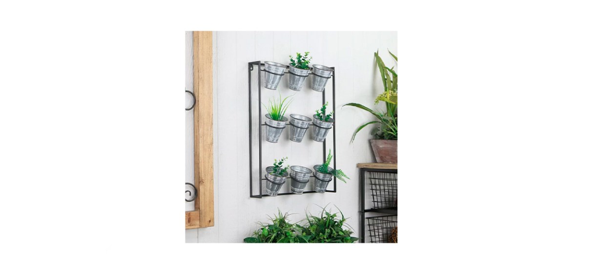 August Grove Cardona Nine-Piece Pot Metal Wall Planter