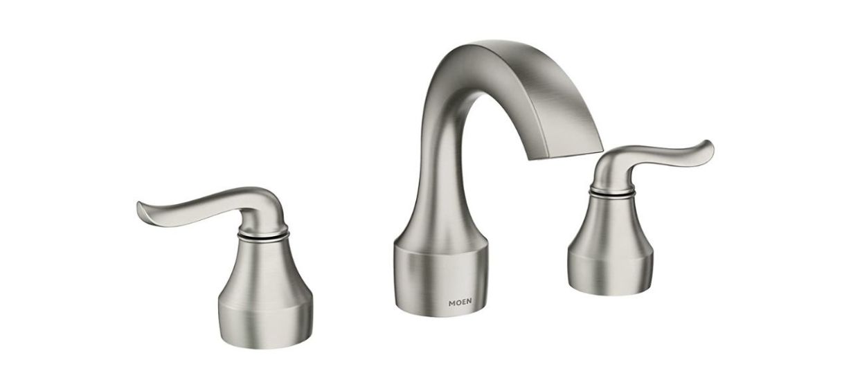 Best Moen Hamden Two-Handle 8-inch Brushed Nickel Widespread Bathroom Faucet