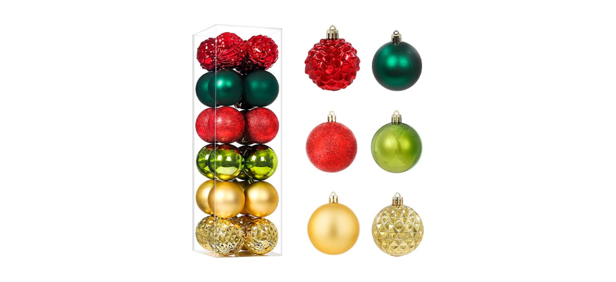 Best SLK Christmas Ball Ornaments 24-Pack