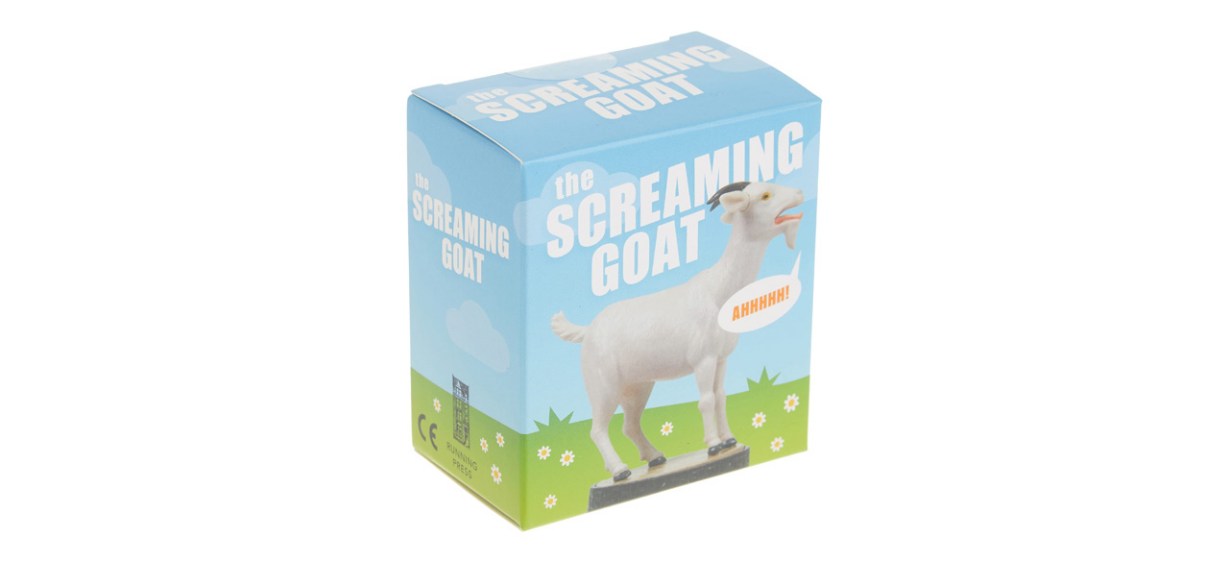 Screaming goat toy in box