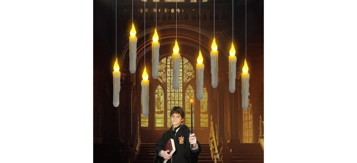 Floating LED Candles With Harry Potter Wand
