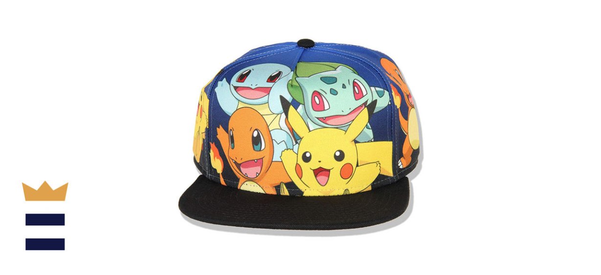 Bioworld Pokemon The Original Starters Blue Gradient Snapback Cap