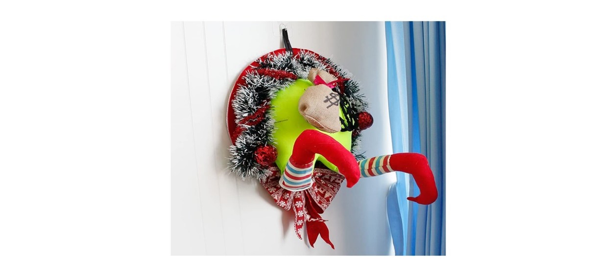 Chaomic Grinch Christmas Wreath