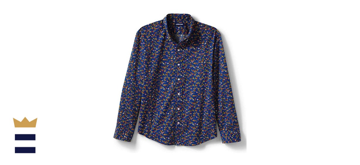 Lands' End Traditional Fit Essential Lightweight Poplin Shirt