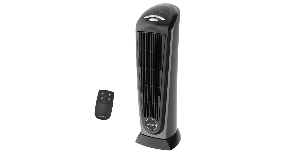 Lasko 1500W Ceramic Tower Space Heater with Remote