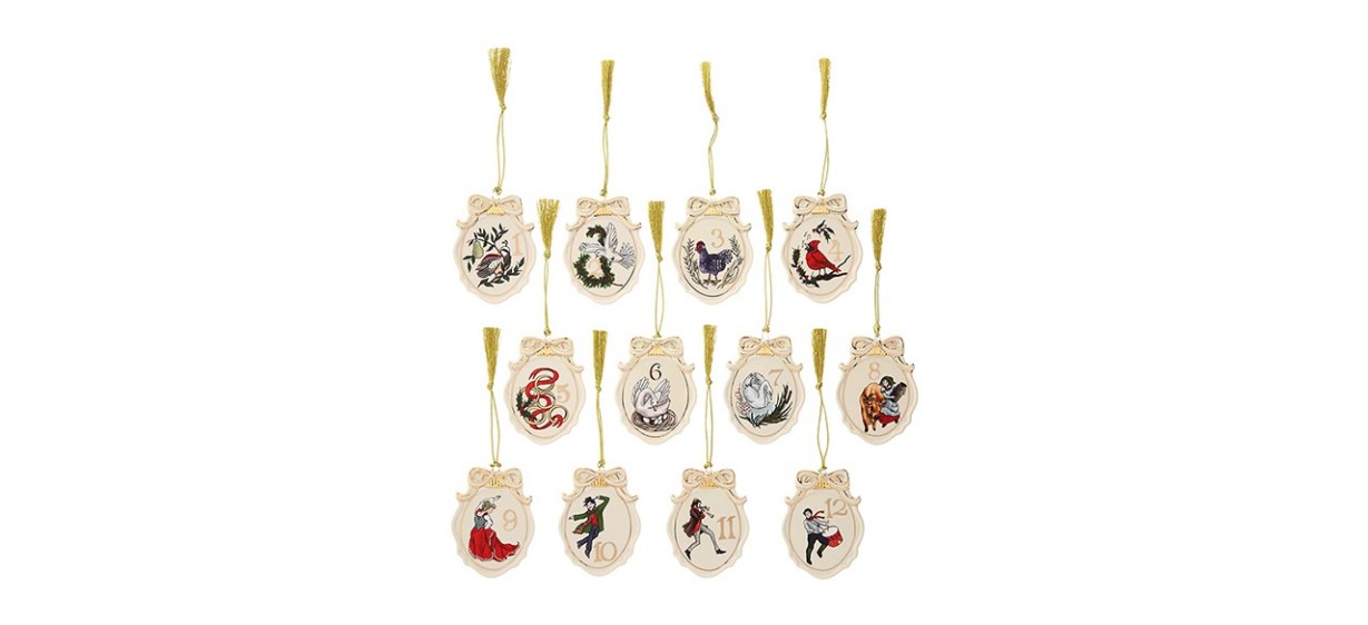 Lenox Twelve Days of Christmas 12-Piece Ornament Set