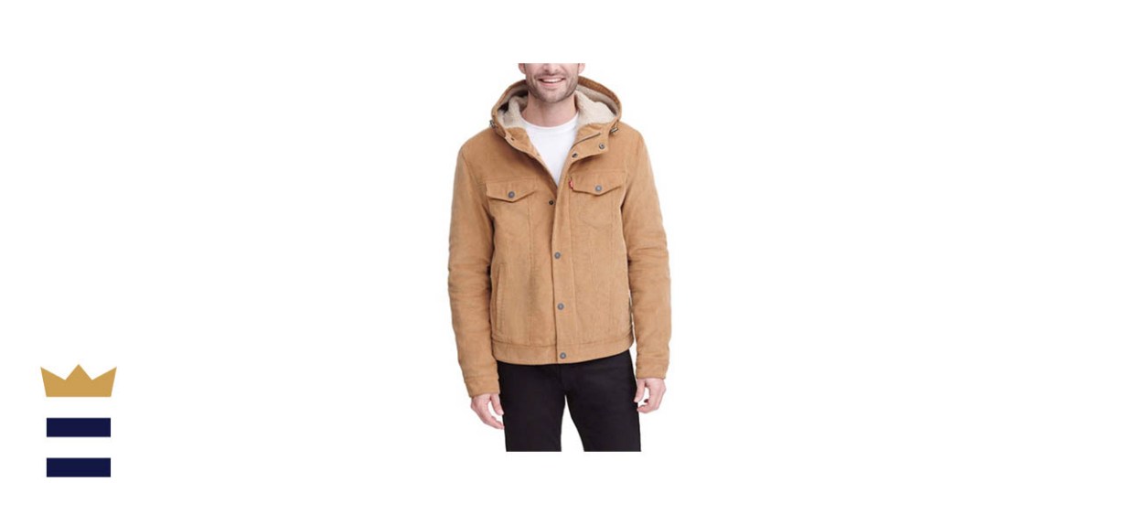 Levi’s Men’s Corduroy Sherpa Hooded Trucker Jacket