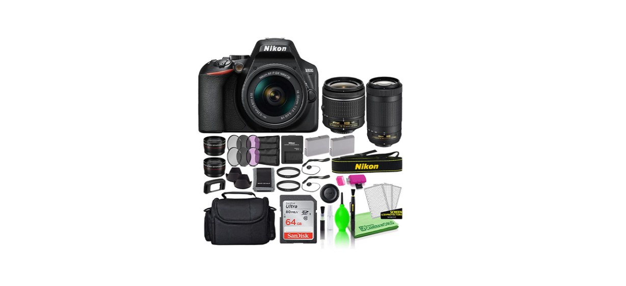 Nikon D3500 24.2MP DSLR with Two Lenses and Accessory Kit