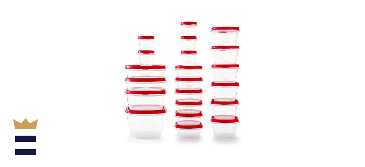 Rubbermaid 2063704 Easy Find Plastic Food Storage Containers, 42-Piece