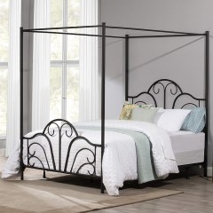 Hillsdale Furniture Dover Textured Black Queen Canopy Bed