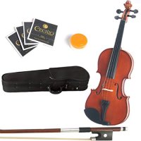 Mendini 16-Inch MA250 Natural Varnish Solid Wood Viola