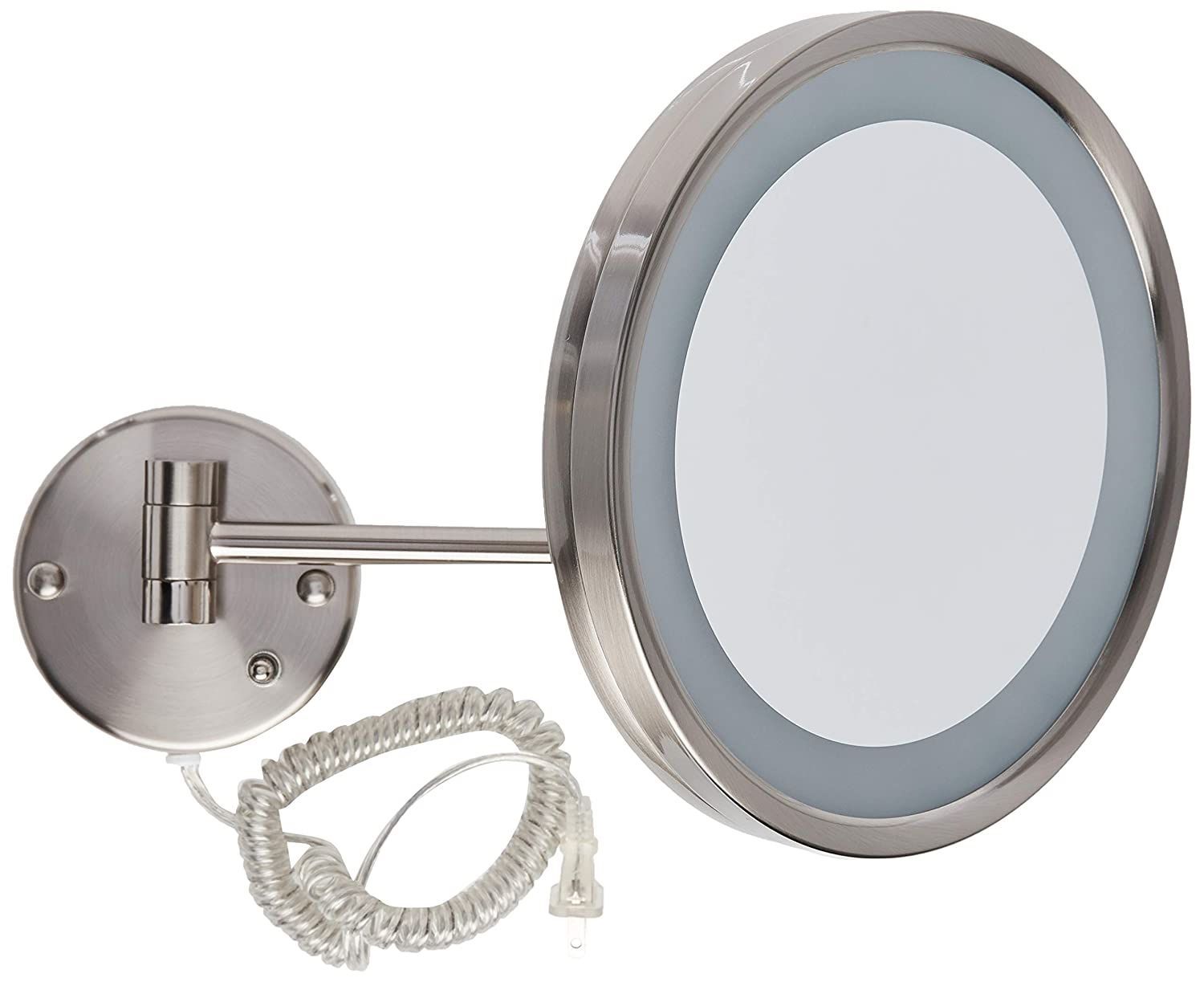 Jerdon LED Lighted Wall-Mount Makeup Mirror