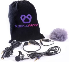 Purple Panda Lavalier Lapel Microphone Kit