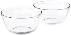 Anchor Hocking 4-Quart Glass Food Prep and Mixing Bowls, Set of 2