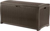 Suncast 99 Gallon Resin Wicker Deck Box