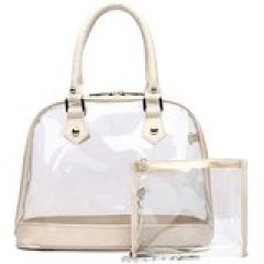 Cowgirl Trendy Clear Dome-Shaped Top-Handle Bag with Mini Clear Messenger Bag