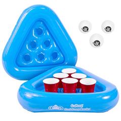 GoPong Pool Pong Rack Floating Beer Pong Set