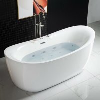 Vanity Art 67" x 32" Freestanding Acrylic Bathtub
