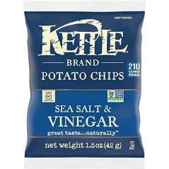 Kettle Brand Sea Salt and Vinegar Potato Chips, Single-Serve