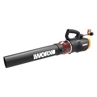 WORX TURBINE 12 Amp Corded Leaf Blower with 110 MPH and 600 CFM Output and Variable Speed Control